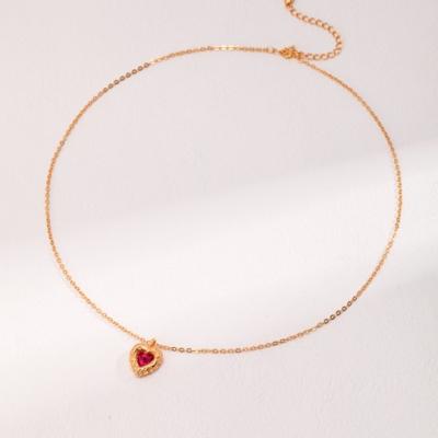 Sterling Silver Love Zircon Necklace