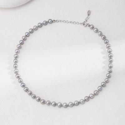 sterling silver pearl necklace